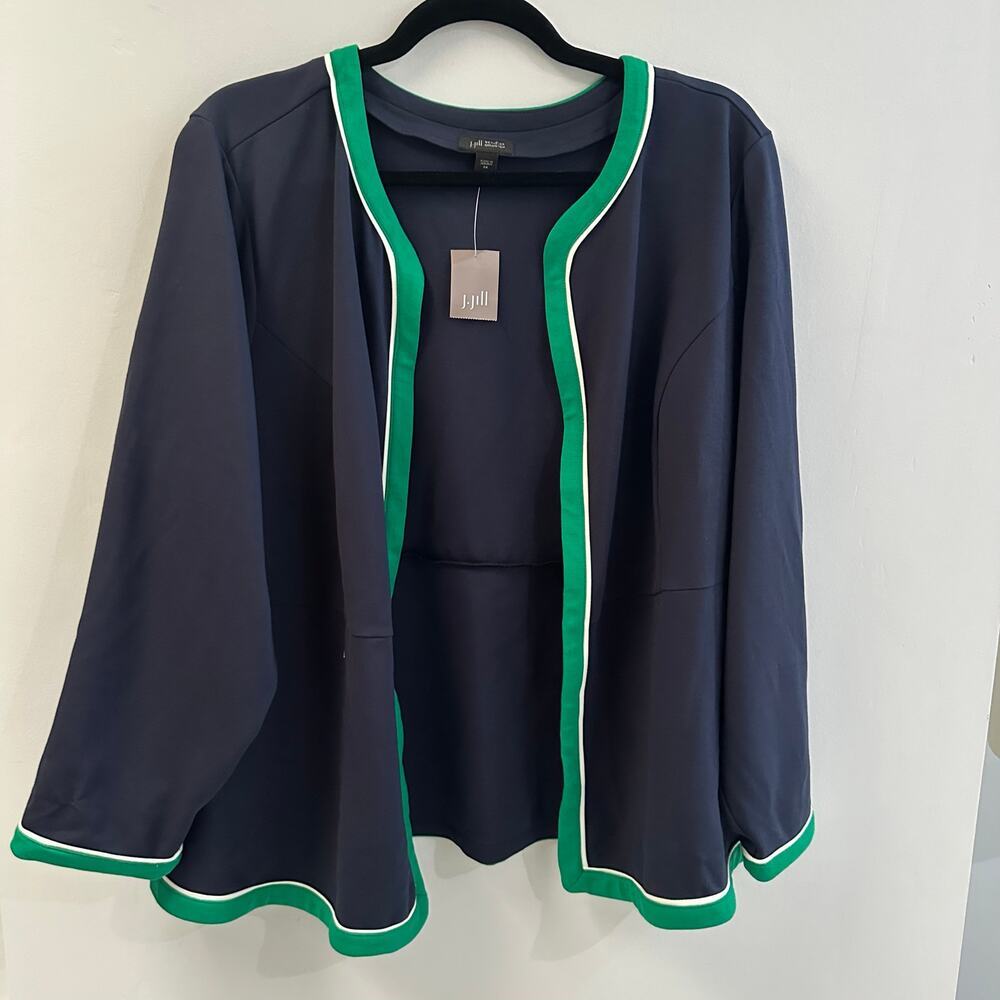 Wearever Double-Face Jersey Contrast-Trim Jacket 4X